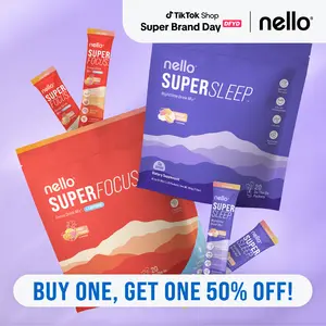 Nello Superfocus x Supersleep Day and Night 2-Pack Bundle: Nootropic Caffeinated Drink Mix + Nighttime Sleep Support Drink Mix, 20 Travel Packets Each