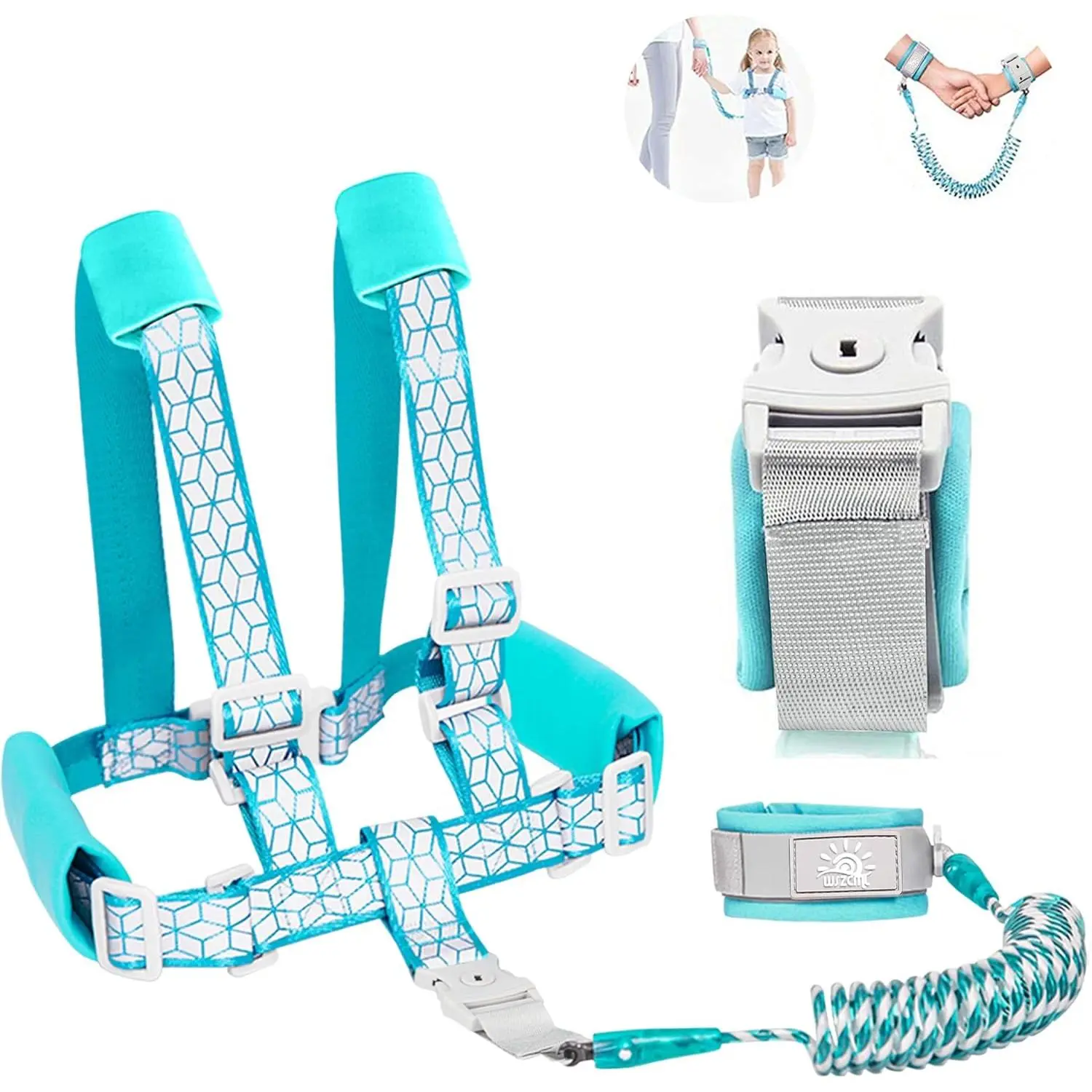 Dog & Cat Safety Harness with Lock, 6.5ft Reflective Tape Liner Walking Leash, Pet Leads & Harnesses Accessory