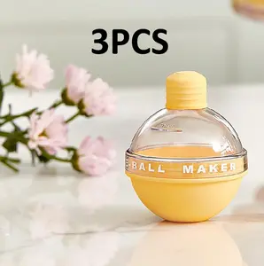 3PCS-2025 summer creative light bulb ice mold, whiskey ice ball making machine mold, whiskey drink cocktail drinking round ice freezing mold, reusable, arbitrary color