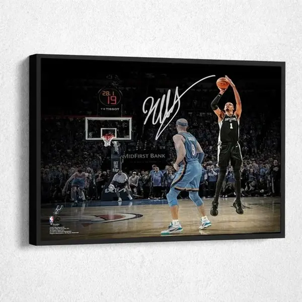 Victor Wembanyama 2026 Western Conference Finals Tying 3 Pointe Poster Print Unframed NOT CANVAS