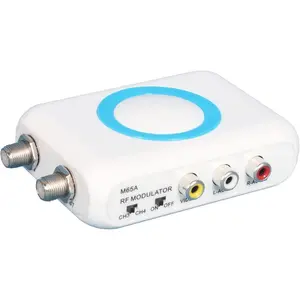 Rf modulator rca coax adapter cvbs vhf converter wchannel switch for vcr dvd buleray players ps2 ps3 xbox wii ns game console tv tuner satellite settop cable box av video to analog ntsc coaxial tv