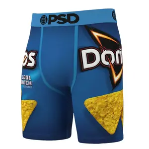 PSD Mens Doritos Cool Ranch Boxer Brief - Standard Length 7 Inch Inseam, Soft and Breathable Poly Blend Fabric