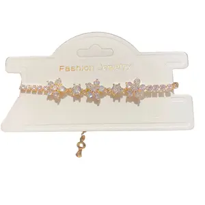 Super Sparkling Zircon Flower Fashion Simple Bracelet Retro Niche Temperament Bracelet Light Luxury High-end Sense Jewelry for Women