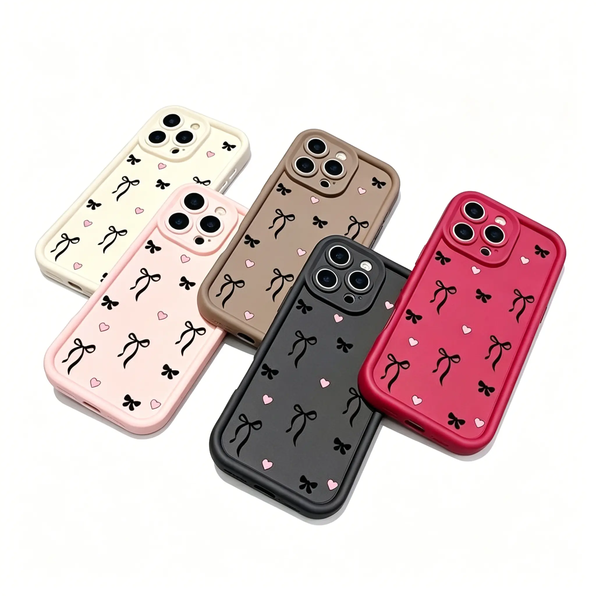 Black bow pattern iPhone case protective case suitable for iPhone 17 Promax 16 Plus 15 14 13 12 11 soft case