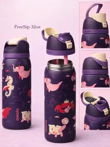Owala Freesip -  Sea World Insulated Stainless Steel Water Bottle with Straw & Flip Lid,Vacuum Insulated Travel Cup, Gift for friend