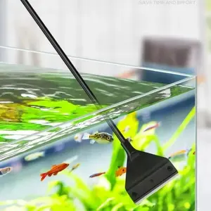 Aquarium Glass Algae Scraper, Dual-Use Cleaning Tool, Home Aquarium Accessories, Efficient Algae Removal, Essential Aquarium Maintenance, Fish Tank