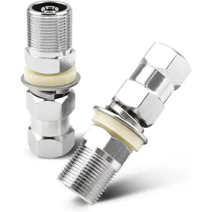 Universal Heavy Duty CB Antenna Stud Mount Adapter with SO-239 Stud Mount Fit for 3/8 x 24 Threads CB Radio Antennas Fit for Any Mounting Surface with 1/2" Hole (2Pcs)