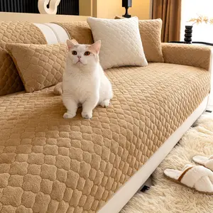 Plush Anti-Slip Sofa Cushion, Modern Luxury Design, Pet Scratch Resistant, Breathable Home Decor, Suitable for Living Room and Office, Washable Sofa Slipcover