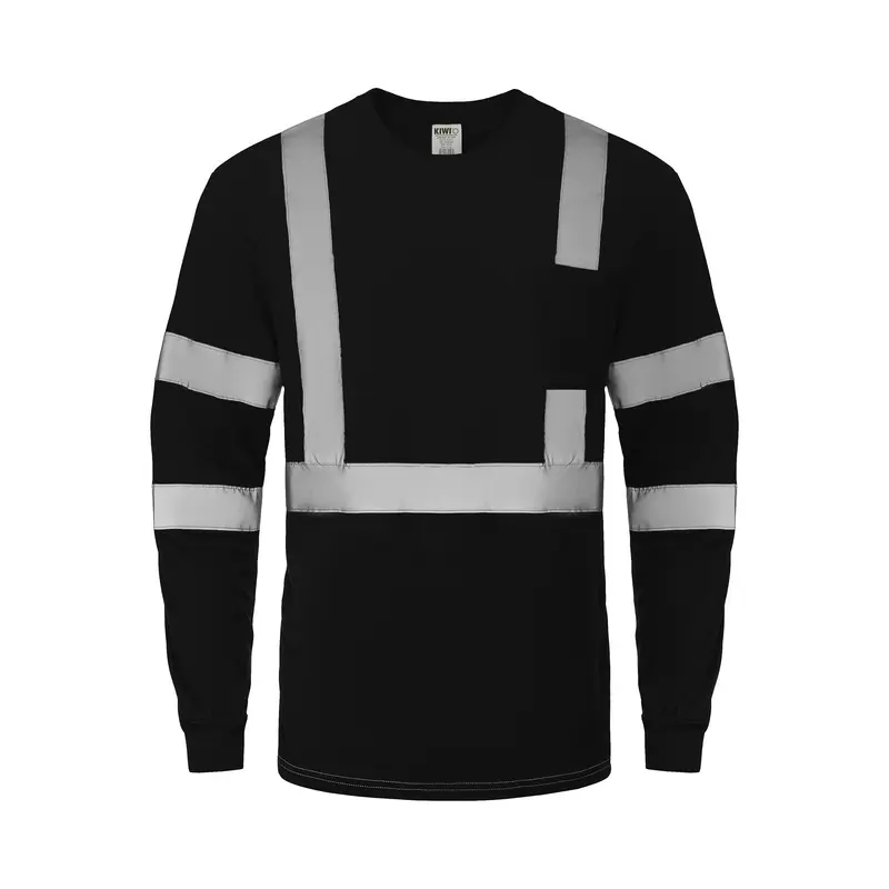 Kiwi High Visibility ANSI/ISEA 107-2020 Reflector Black Long Sleeve Safety Shirt [73300]