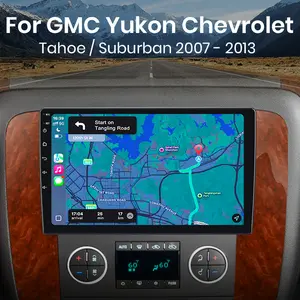 Junsun Car Radio Stereo for GMC Yukon Chevrolet Chevy Silverado Tahoe Suburban 2007 2008 2009 2010 2011 2012 Android 13 9 inch touch screen multimedia video player Wireless Carplay Auto GPS navigation