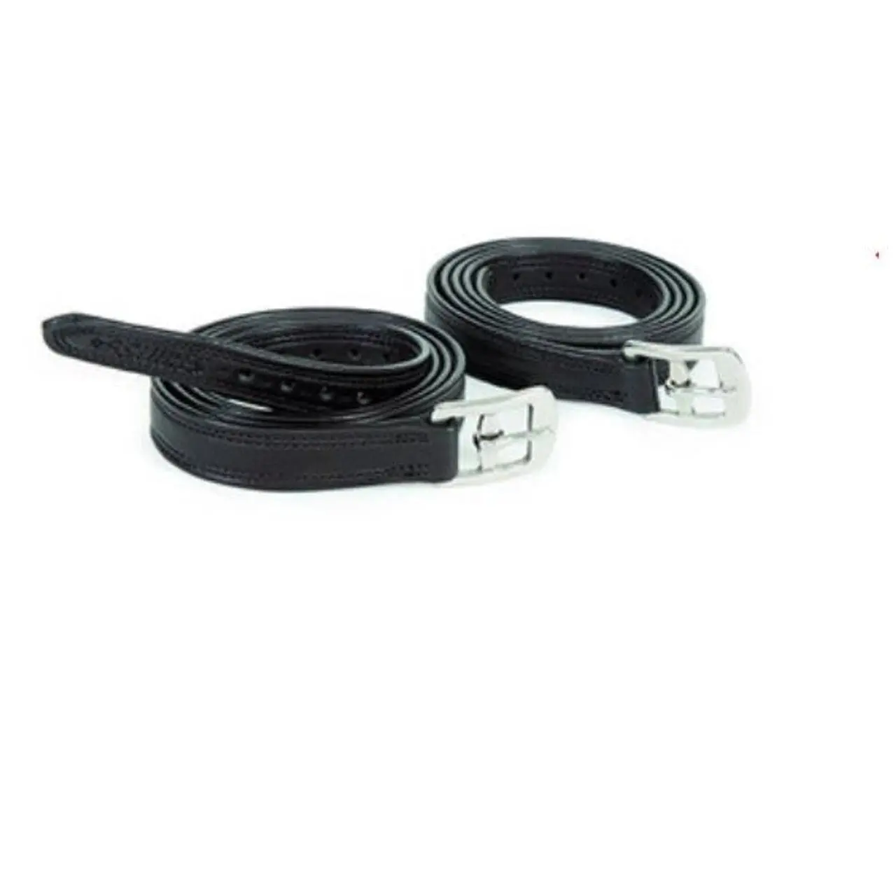 Shires Easy Care Non-Stretch Stirrup Leathers - Reinforced Nylon Core Durable Low Maintenance Black / 36 X 3/4"