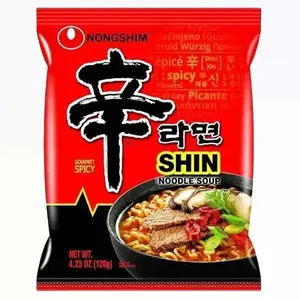 Nongshim Gourmet Spicy Shin Ramen Noodles 4.23 Ounce Pack of 20 Premium Microwavable Spicy Shin Flavor Noodle Soup BlazeBites Instant Food