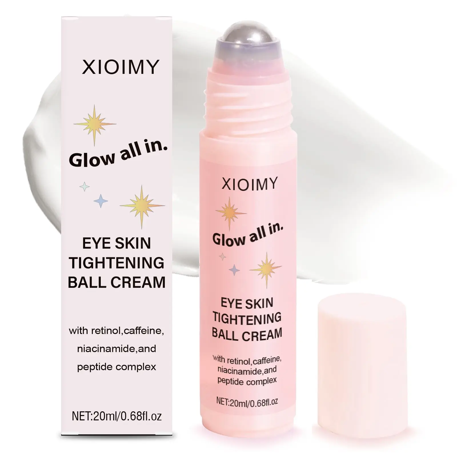 20ML All-Inclusive Brightening Formula Radiant Hydrating Eye Repair Cream, Deep Moisturizing with Retinol, Caffeine, Niacinamide, Peptides, Suitable for All Skin Types