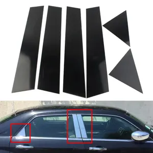For Chrysler 300/300C 2005-2010, For Dodge Magnum 2005-2008, 6pcs Car Door Trim Cover Kits Black Pillar Posts Sticker Decal for cars