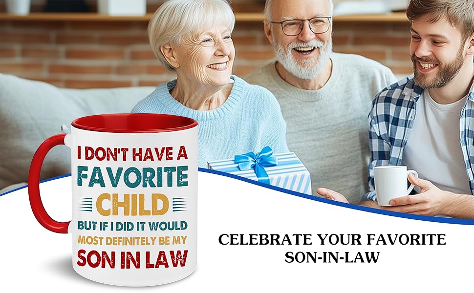 Mothers Day Gift For Son In Law - Fathers Day Mug For Son-in-law- Gifts From Mother In Law, Father In Law - Birthday Gifts For Mother-in-law, Father-in-law, Son-in-laws