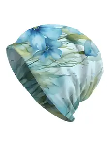 Bonnet Hats Blossoming Flowers And Leaf Men Women's Thin Hat Dreamy Flowers In Water Autumn Spring Warm Cap Street Skullies Beanies Caps