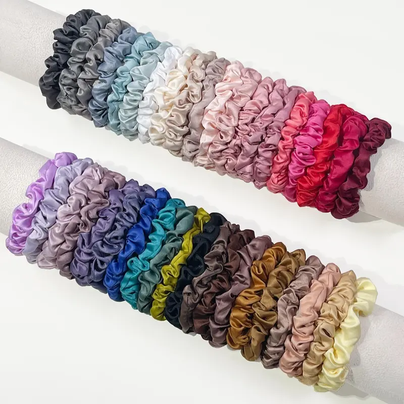 40pcs Solid Color Hair Tie Scrunchies, Casual Simple Elastic Hair Ties for Women & Girls, Minimalist Headwear Suitable for Thick Hair, Fashion Hair Accessories for Party, Daily Clothing Decor