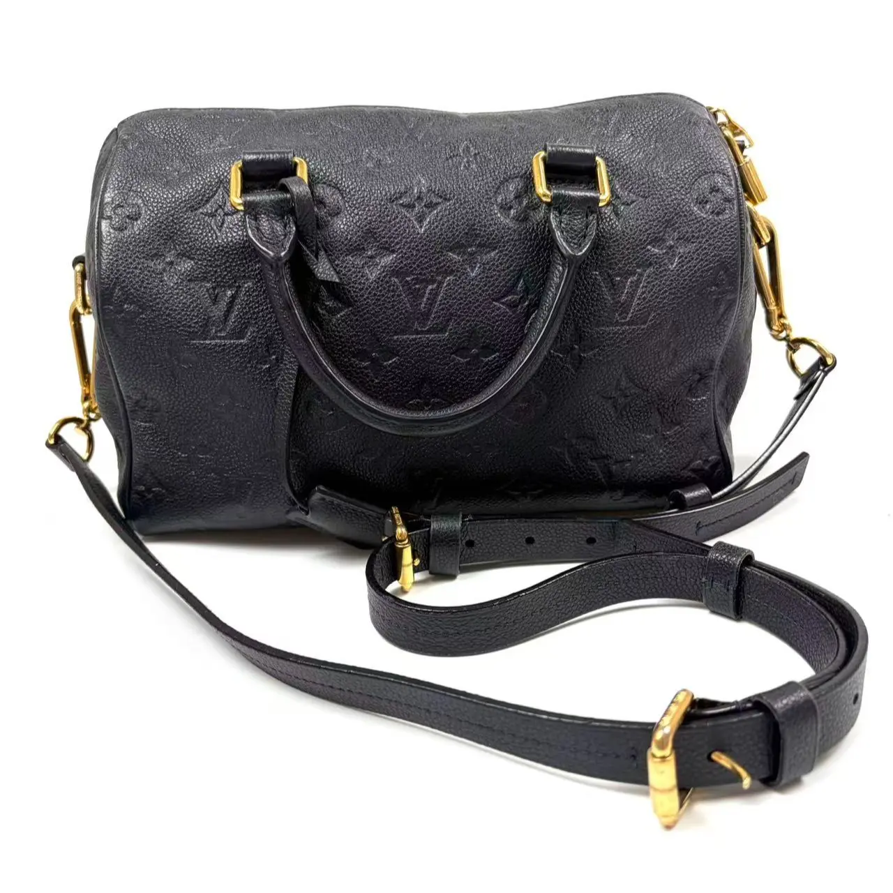 Pre-owned Louis Vuitton leather Crossbody Bags Black Crossbody Bag, Designer Luggage Accessory