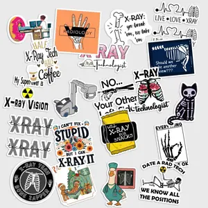 Sticker Pack 20 X-Ray Tech Vinyl Sticker, Radiology Career Waterproof Decal