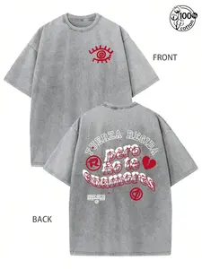 Vintage Mineral Wash Anime Streetwear Tee | Gojo Satoru Domain Expansion Back Print Oversized T-Shirt