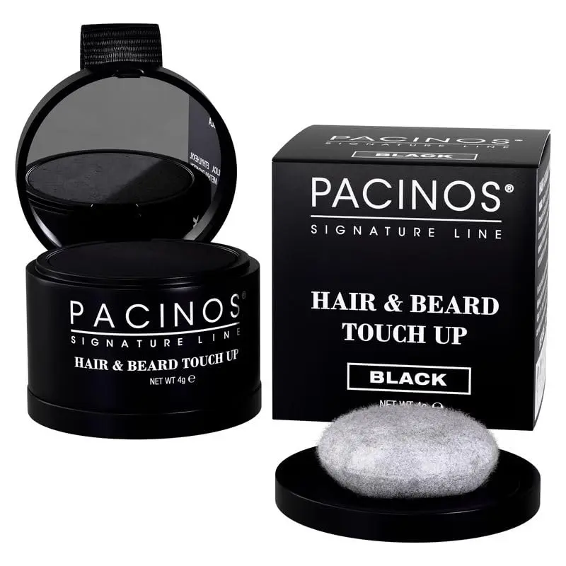Pacinos Instant Hair and Beard Touch Up - Mess Free, Sweat Resistant - Natural and Compact