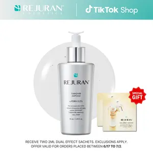 REJURAN Turnover Ampoule, c-PDRN - Anti-Aging Face Serum for Firmness, Radiance, and Youthful Skin. Larger Size for Extended Use (1.69 fl oz), Korean Skin Care.
