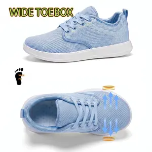Women's Plus Size Wide Width Breathable Casual Running Shoes, Roomy Toe Box No Foot Pressure, Breathable Sweat-wicking Lining, Lightweight Pressure Relief Walking, Outdoor Camping Activity, Night Run Daily Outdoor Use
