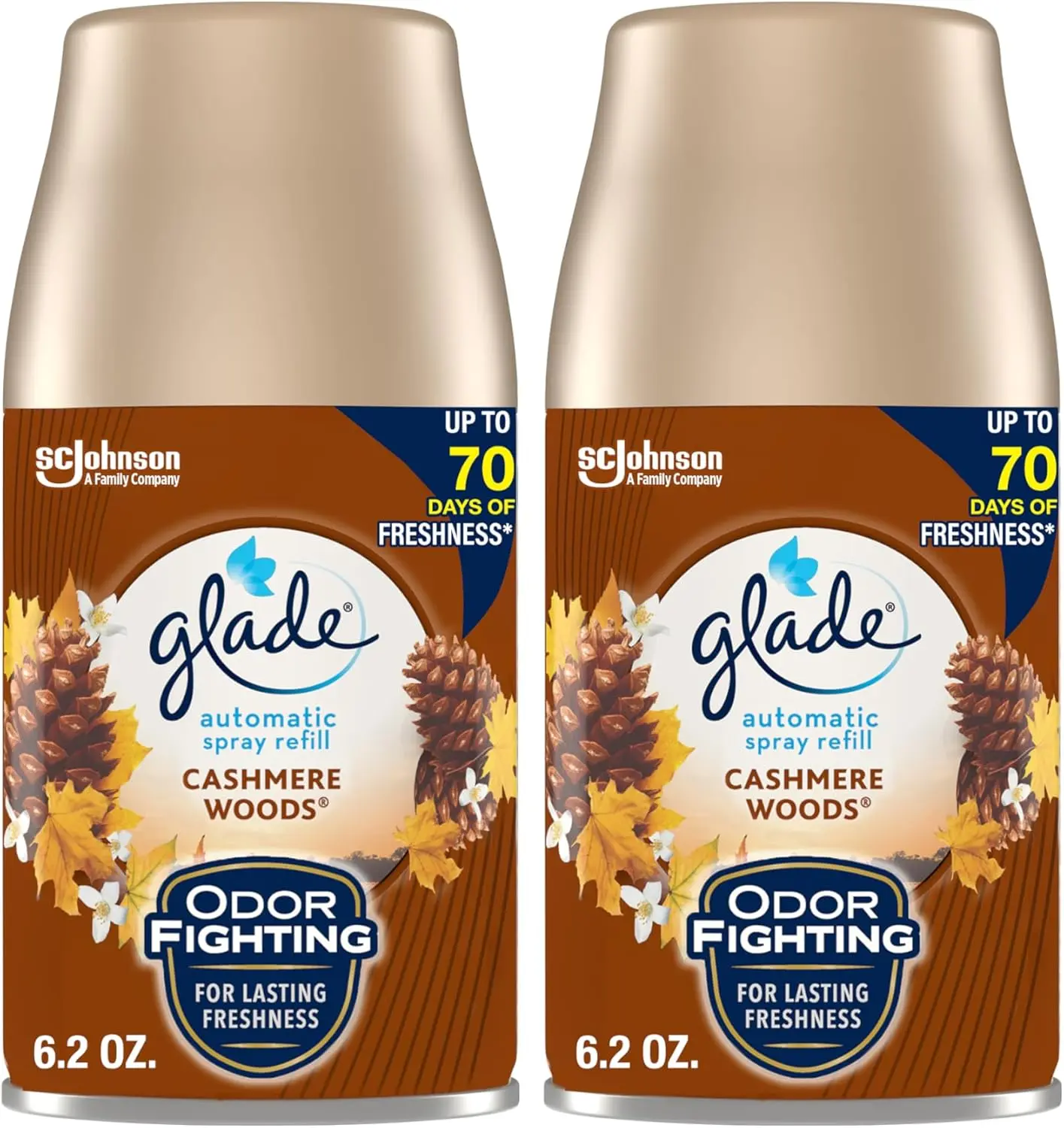 Glade Automatic Spray Refill Value Pack - 2 Refills (Tropical Hawaiian Breeze, Clean Linen Fragrance), Long-Lasting Mist, Up to 140 Days Freshness, Home Supplies for Indoor Home & Work Spaces