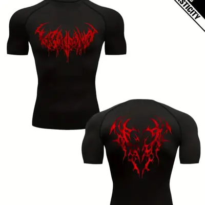 Breathe Divinity Compression Shirt Red - TikTok Shop