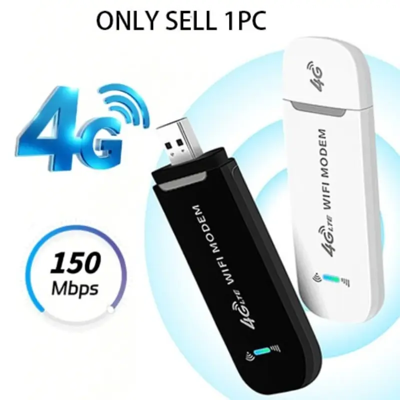 Portable Wireless Router 4G LTE 150Mbps High-Speed Smart Chip Stable Signal Secure Network Low Heat No Overheat Pocket Mobile Hotspot Need SIM Card Not Included Travel Camping Road Trip Mifi Modem