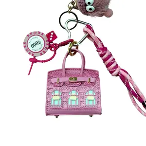 Mini House Handbag Snakeskin Bag Charm