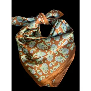 Rust Turquoise Paisley Wild Rag