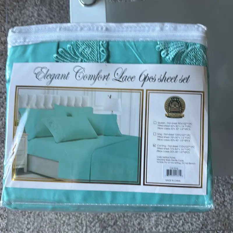 6-Piece Soft 100% Polyester Sheet Set – California King, Multiple Color