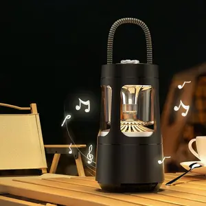 Outdoor Camping Speaker Light, Rechargeable Bluetooth-compatible Speaker Light with 2 Color Adjustment, Waterproof Speaker Light for Outdoor Camping