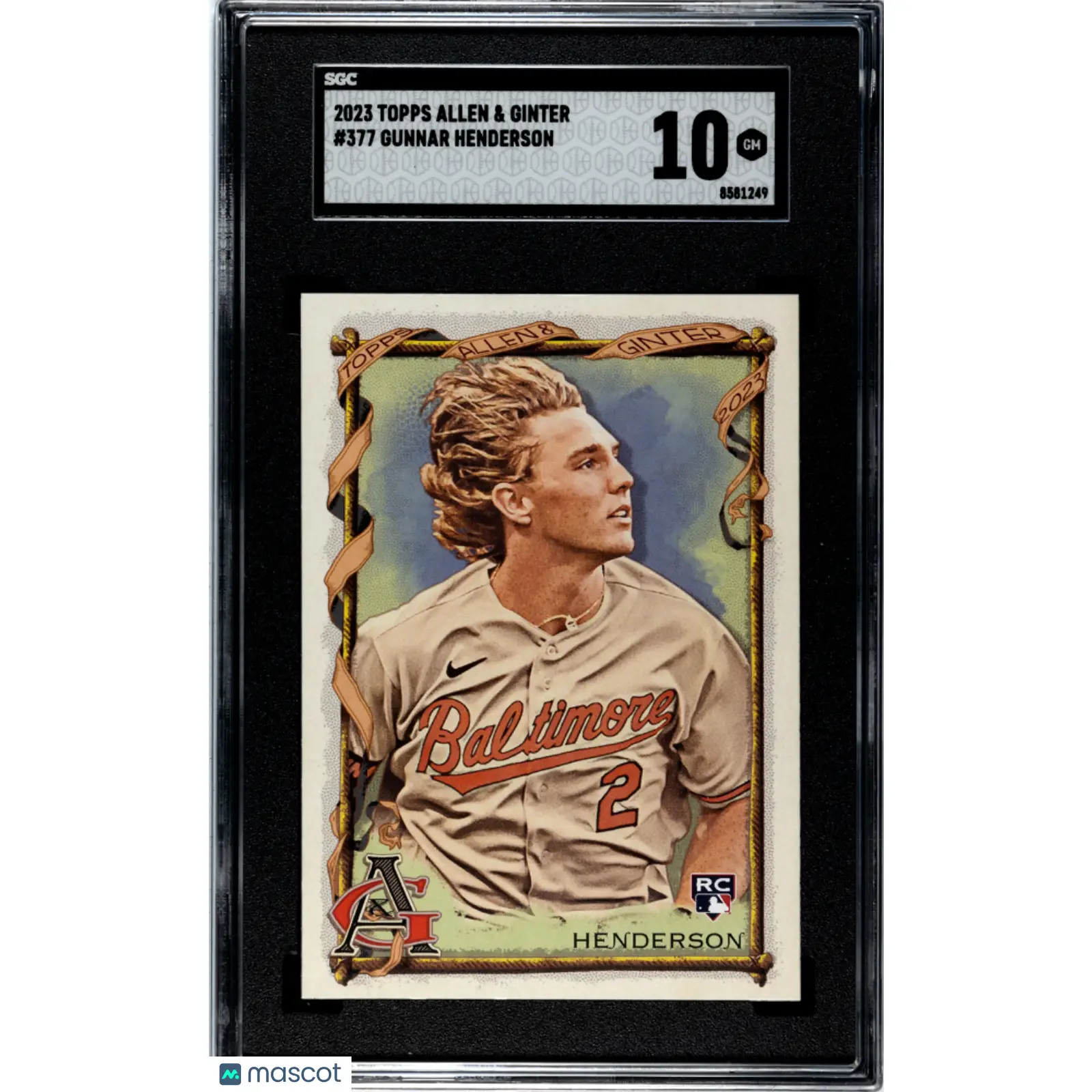 Gunnar Henderson SGC 2023 Topps Allen & Ginter #377 Baseball 10