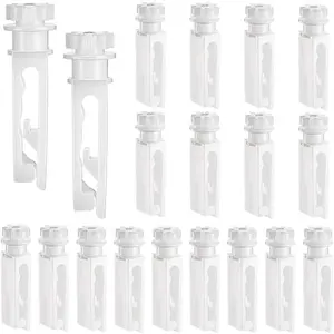 Vertical Blind Replacement  Repair Tabs White Stems for Window Carrier Vertical Blinds Curtain Accessories(12 Pieces)