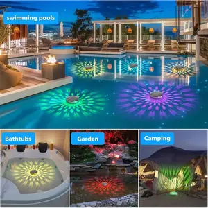 Solar Floating Light for Outdoor Pool, LED Night Auto on Day Auto Charge Off, Color Changing Pond Lamp, Water Float Lamp, Spa Lamp, Fountain Lamp, Pool Fountain Lights, Lighting