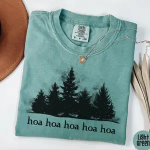 Comfort Colors hoa hoa hoa shirt, twilight inspired t-shirt, forks t shirt, cozy season shirt, twilight lover tee Tops Womenswear Shortsleeve Day Fabric