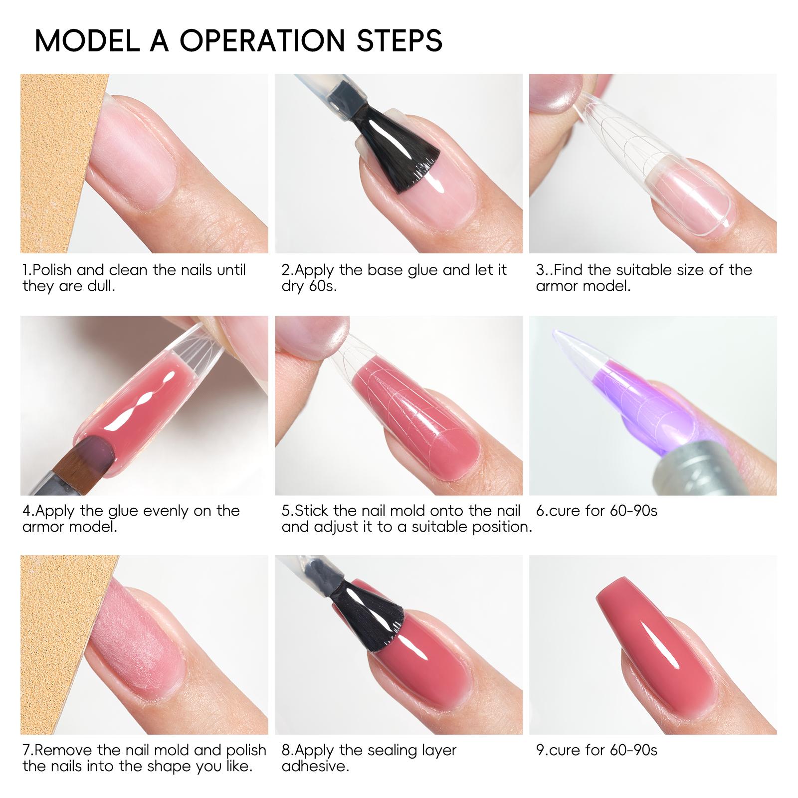 TRICOLOR FISH Builder Nail Gel 35g Jelly Nude Pink Hard Gel for Nails Extension Glossy Durable Long Lasting Salon-Quality Results