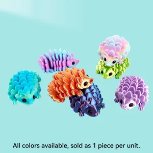 Cute 3D Printed Hedgehog Ornament, Home & Office Desk Decor, Mini Landscape Figurine, Novelty Stress Relief Fidget Toy for Adults, Perfect Gift