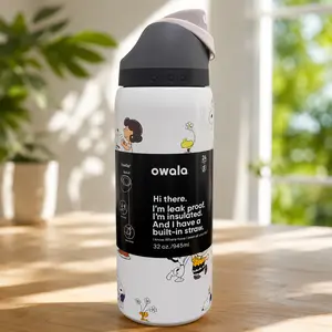 Owala [FreeSip] 32oz Insulated Stainless Steel Water Bottle, Cute Leakproof Cup with Built-In Straw, BPA-Free Sports Travel Gym Bottle, 24H Cold 12H Hot Water #Water Bottle #Owala