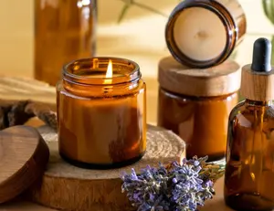 Build a Box - 4 oz Soy Candle in Glass Jar - Choose From Pumpkin, Warm Vanilla, Eucalyptus Mint or Sea Salt Orchid - Hand Poured Candles