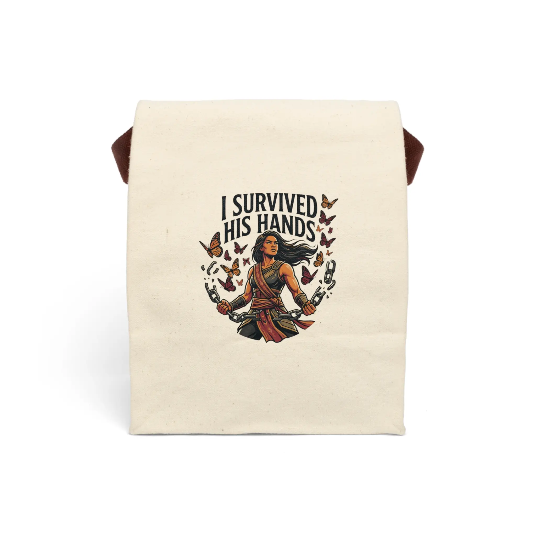 I Survived His Hands | Canvas Lunch Bag