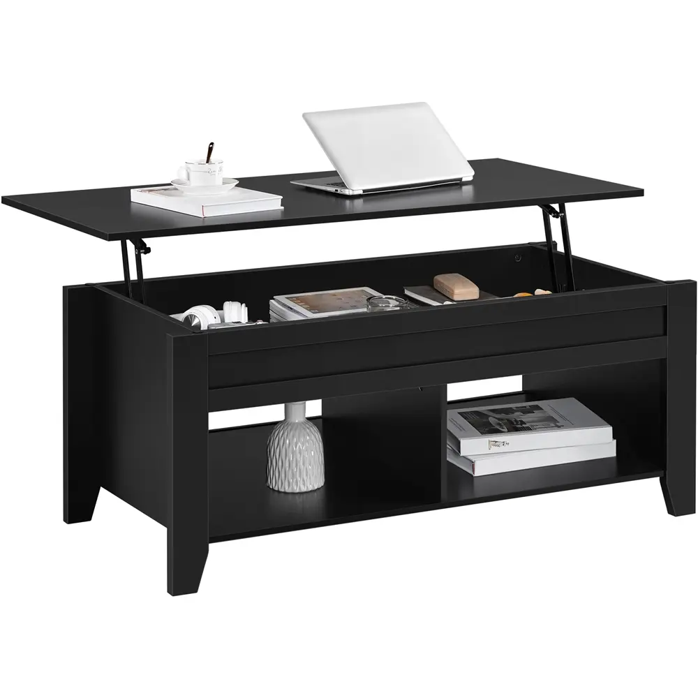 39.5″ L Black-2 Open Shelves