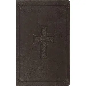 ESV Thinline Bible, Red Letter (Trutone, Charcoal, Celtic Cross Design)