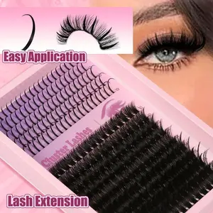 1 box of 100D Fairy Eyelash Cluster - Wide Span Eyelash Cluster Manga&Ultra Thin Eyelash Strap DIY Eyelash Extension Easy to Use at Home Beginner Friendly Lashes for Women's Eye Makeup