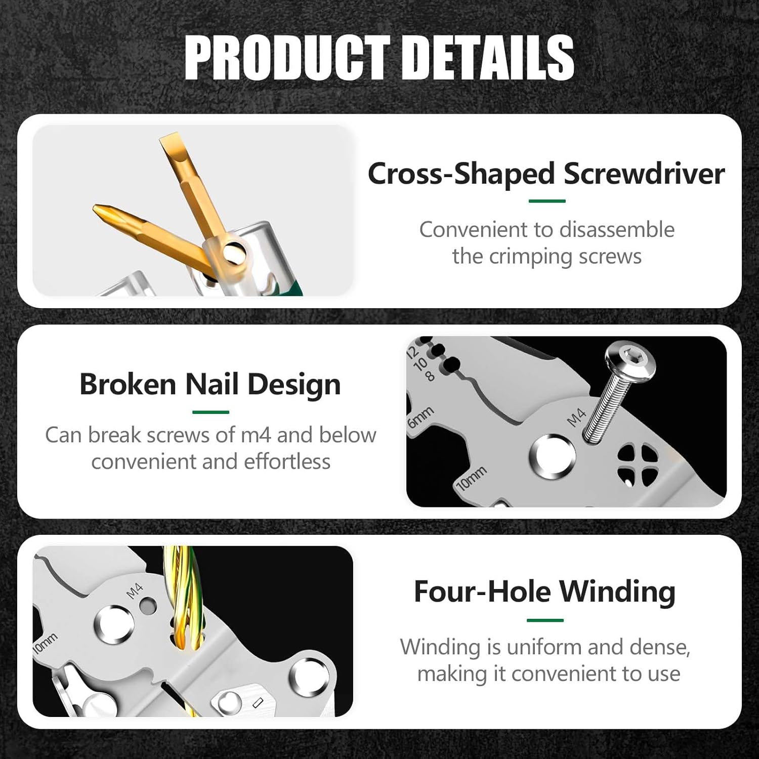 14-in-1 Wire Stripping Pliers 2026 Rechargeable Tool with Voltage Tester Alarms Detectable 12-250V Heavy-Duty Electrical Pliers Wire Cutters for Professional Home Use Green It can also be used as a holiday gift.