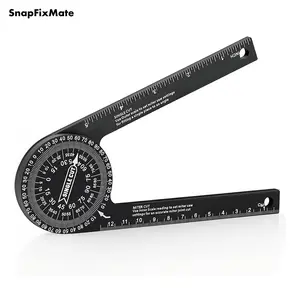 SnapFixMate 7 Inch Aluminum Miter Saw Protractor, Professional Angle Measuring Tool, Comes with Two Extra Straightedge Protractors for Woodworkers, Builders, Plumbers, Home DIY, TikTokShopBlackFriday