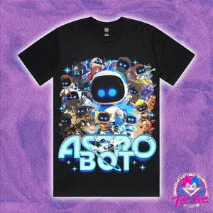 Astro Bot Video Game Characters Mashup Graphic Tee