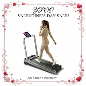 YPOO Manual Incline Foldable walking pad Treadmills with handle  300 Lbs Home Walking Pad Portable Workout Equipment with LED Display Remote Control & APP women gym